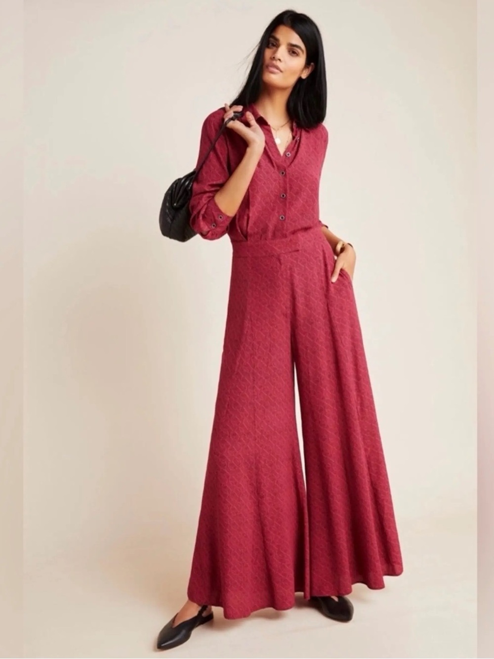 Anthropologie Loveland Wide-Leg Jumpsuit